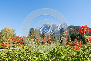 Zugspitze Alps view from Ehrwald, Tirol, Austria