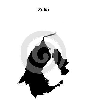Zulia outline map