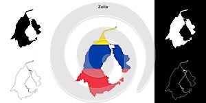 Zulia outline map