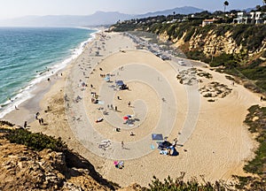 Zuma Beach with seagulls - Zuma Beach, Los Angeles, LA, California, CA photo