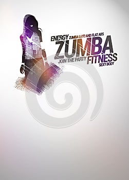 Zumba party or dance training background