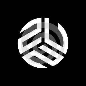 ZUN letter logo design on black background. ZUN creative initials letter logo concept. ZUN letter design photo