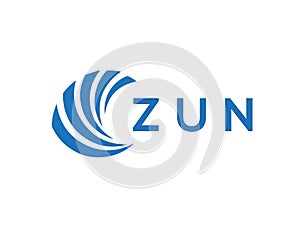 ZUN letter logo design on white background. ZUN creative circle letter logo concept. ZUN letter design photo