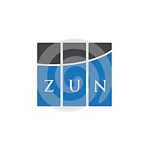 ZUN letter logo design on white background. ZUN creative initials letter logo concept. ZUN letter design photo