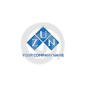 ZUN letter logo design on white background. ZUN creative initials letter logo concept. ZUN letter design photo