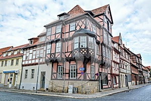 Zur Borse half-timbered building at Steinweg 23 in Quedlinburg, Germany