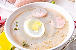 Zurek delicious easter soup after polish style