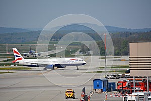 Zurich airport in Switzerland