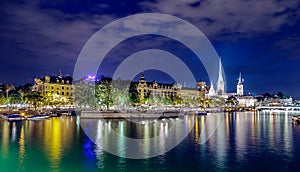 Zurich city lights