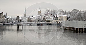 Zurich in a cold day