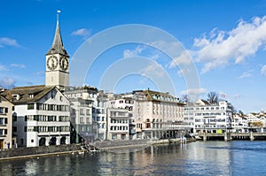 Zurich at river Limmat