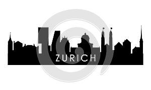 Zurich skyline silhouette.