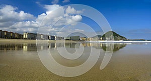 Zurriola beach in Donostia.