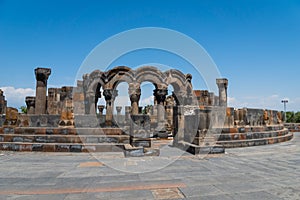 Zvartnots Cathedral ruin near Yerevan, Armenia.