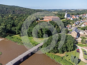 Zwickauer Mulde and Wechselburg from above