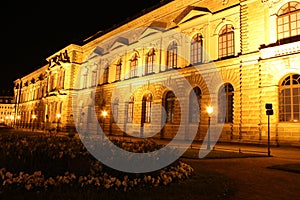 Zwinger in Dresden at night