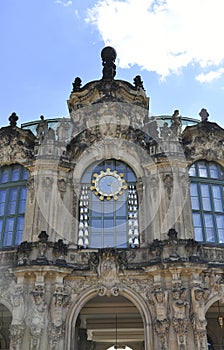 Zwinger Palace clock from Dresden in Germany