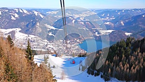 Zwolferhorn cable car, St Gilgen, Austria