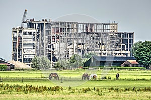 Power plant demolition
