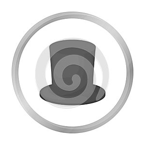 Zylinder icon isolated on white. Theater symbol