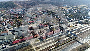 Zywiec Railway Station Aerial View