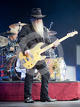 ZZ TOP performs on stage at Sportarena