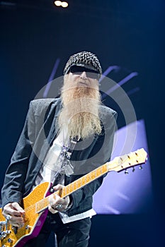 ZZ TOP performs on stage at Sportarena