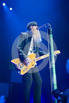ZZ TOP performs on stage at Sportarena