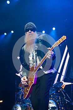 ZZ TOP performs on stage at Sportarena