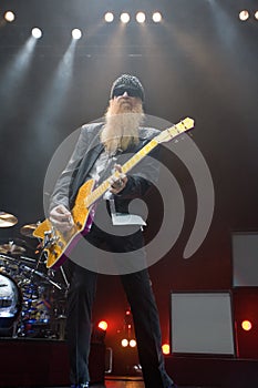 ZZ TOP performs on stage at Sportarena