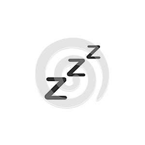 Zzz sleep icon.Vector illustration isolated on white background. photo