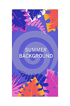 Background, social media storie design templates with space for text - summer landscape. photo