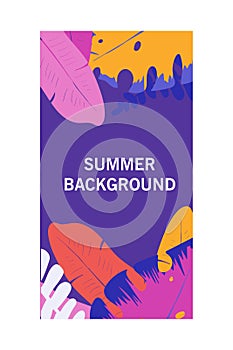 Summer vector illustration - vacation concept for banner, greeting card, poster and advertising ets. photo