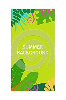 Background, social media storie design templates with space for text - summer landscape. photo