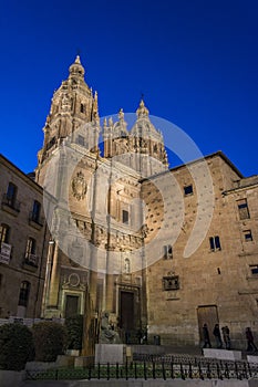 ÃÂ¨Casa de las ConchasÃÂ¨ and towers of the ÃÂ¨ClerecÃÂ­aÃÂ¨, Salamanca photo