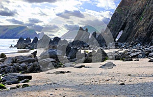 55ÃÂ° Rock Formations at Marloes in Pembrokeshire