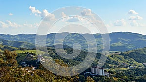 ÃÂguas de LindÃÂ³ia, SP/ Brazil : top view of the city and the mountains photo