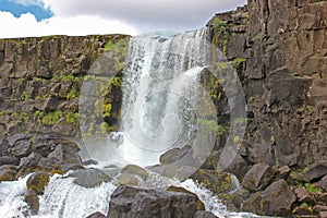 ÃâxarÃÂ¡rfoss waterfall in the thingvellir national park