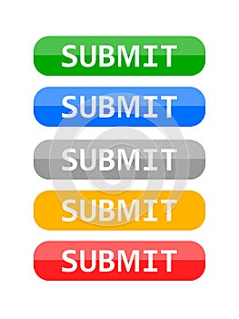 Submit web button vector illustration on white background