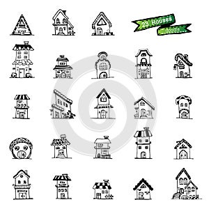 à¹‡Houses doodle , icons