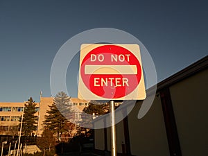 â€˜DO NOT ENTERâ€™ sign, Malden, MA, USA