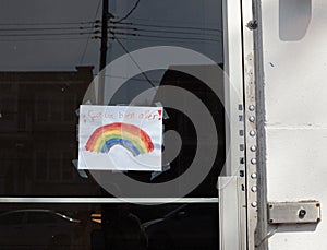 Ã‡a va bien aller sign in a window.