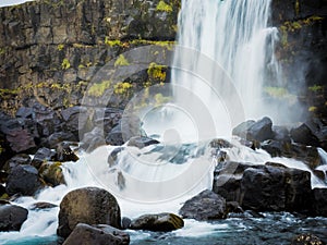 Ã–xarÃ¡rfoss in Thingvellir National Park, Iceland