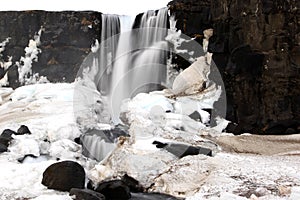 Ã–xarÃ¡rfoss waterfall at Thingvellir, Iceland