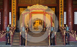ä¸­å›½åŒ—äº¬æ•…å®«é¾™æ¤… Dragon Chair of the Forbidden City, Beijing, China
