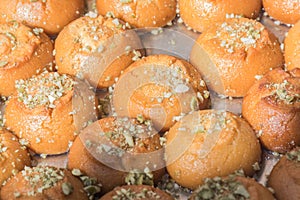 Åžekerpare, traditional Turkish dessert, a piece of sweetness