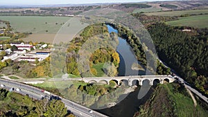 Ð‘ridge over the Yantra River, known as the Kolyu Ficheto Bridge in Byala, Ruse region, Bulgaria