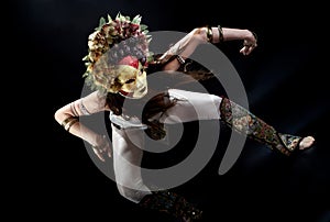 Ðž tribal dancer in the mask from Venice