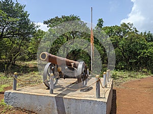 “The Historic Cannon Gun of Rangana Fort: A Blast from the Past” (Selective focus)