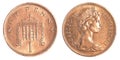 1 british penny coin